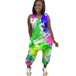 Plus Size Tie Dye Jumpsuit -Plus Size Dresses Shop c5deb03150c84ecc