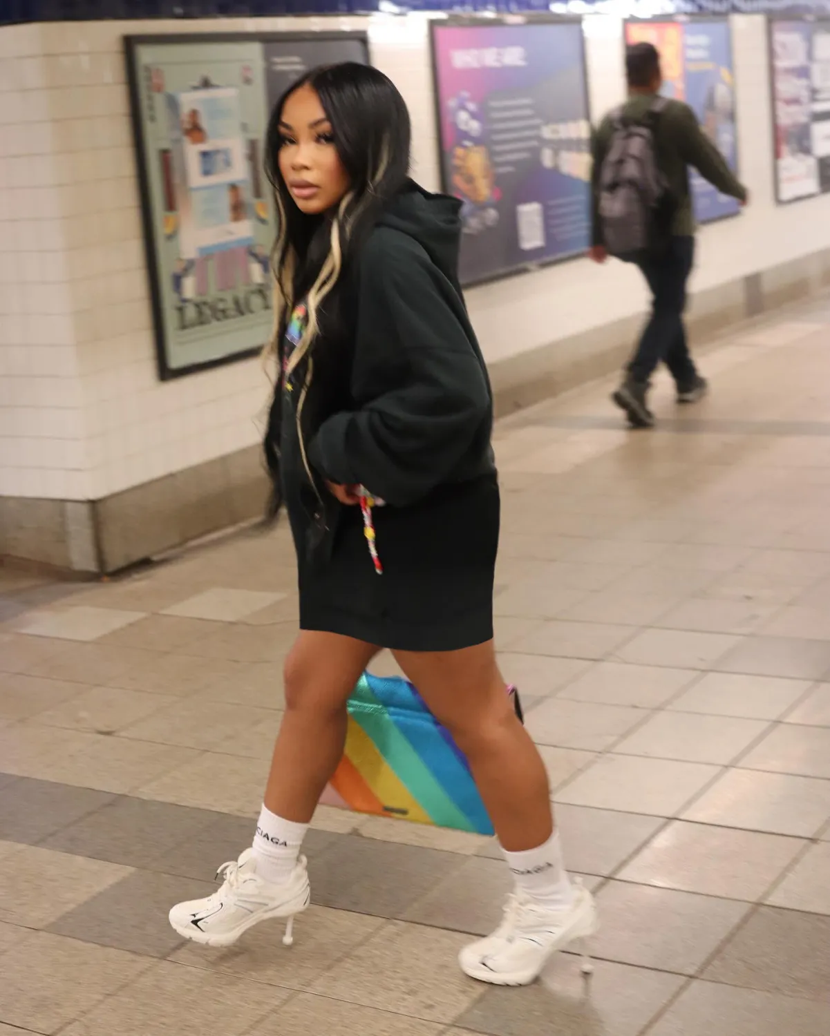 Plus Size Women Casual Loose Print Hoodie Dress 7 Plus Size Women Casual Loose Print Hoodie Dress - Image 5