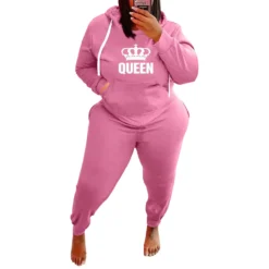 Plus Size Women's Sports Hoodies Pants Casual Two-Piece Set -Plus Size Dresses Shop c74ac2b186be172b