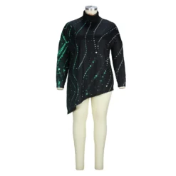 Christmas Women Printed Loose Turtle Collar Casual Irregular Top -Plus Size Dresses Shop c79b26c269f68573