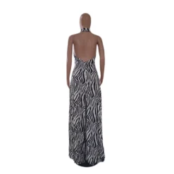 Plus Size Women Zebra Print Wide Leg Jumpsuit -Plus Size Dresses Shop c819f72a309a2922