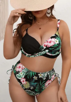 Women Plus Size Bikini Printed Swimsuit Two Pieces -Plus Size Dresses Shop ca2ce8749586cd88