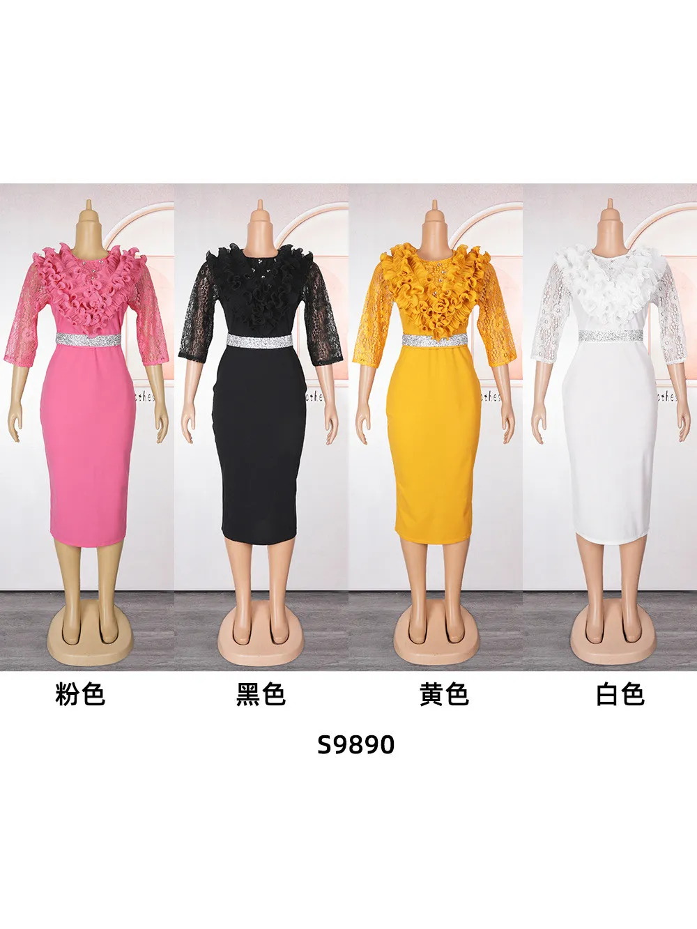 Plus Size African Women Clothing Career Bodycon Dress 21 Plus Size African Women Clothing Career Bodycon Dress - Image 19