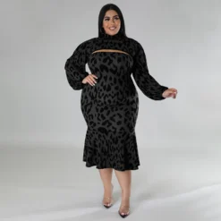 Fall Long Sleeve Printed Slim Stand Collar Long Sleeve Cape Top Strapless Ruffle Dress Wo Piece Set 26 Fall Long Sleeve Printed Slim Stand Collar Long Sleeve Cape Top Strapless Ruffle Dress Wo Piece Set -Plus Size Dresses Shop cbb6230af5489766