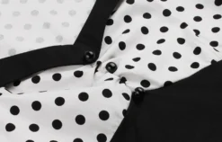 Plus Size Polka Dot Square Neck Vintage Slim Waist Short Sleeve High Waist Swing Dress -Plus Size Dresses Shop cc171a833a3c3f5f