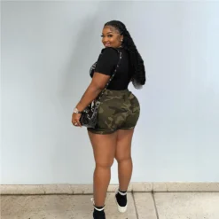 Women'S Camo Cargo Shorts Sexy Fashion Plus Size Women'S Shorts
