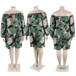 Sexy Casual Print Off Shoulder Plus Size Jumpsuit -Plus Size Dresses Shop ccf8b79887224340