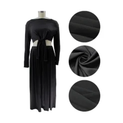 Autumn And Winter Solid Color Plus Size Women 's Fashion Casual Two Piece Skirt Set 18 Autumn And Winter Solid Color Plus Size Women 's Fashion Casual Two Piece Skirt Set -Plus Size Dresses Shop cdea6856a9e6875e