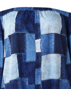 Contrast Block Print Off Shoulder Casual Jumpsuit -Plus Size Dresses Shop ce18bae611e55e5e