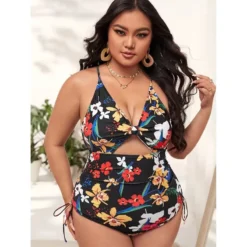 Plus Size Print Push Up Hollow Tight Fitting One Piece Women's Swimsuit 25 Plus Size Print Push Up Hollow Tight Fitting One Piece Women's Swimsuit -Plus Size Dresses Shop ce4b8a14e143114f