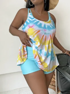 Printed Two Pieces Sexy Tankini -Plus Size Dresses Shop cf18eb46505441bc