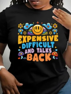 Plus Size Women Style Trendy Printed Summer Short Sleeve T-Shirt -Plus Size Dresses Shop cf2199acdbd894cc