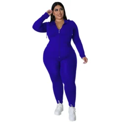 Plus Size Women's Solid Fall Hood Long Sleeve Pants Fashion Casual Set -Plus Size Dresses Shop cf5557aa0037f2f4