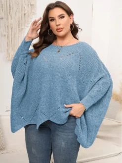 Women's Tops Plus Size Women's Fall Winter Loose Knit Pullover Sweater -Plus Size Dresses Shop cf9500cd9bc3e01e
