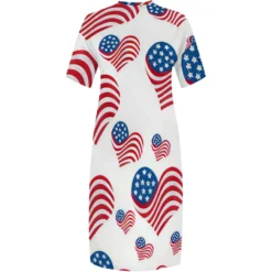 Women's Printed V-Neck Short-Sleeved Loose Pocket Dress -Plus Size Dresses Shop d1e4154b64c18316