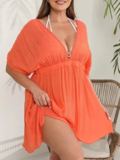 Plus Size Women Sexy Backless Pleated Dress -Plus Size Dresses Shop d272d158ff60e804