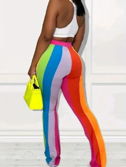 Women's Street Trend Slim Fit Tight Fitting Plus Size Bell Bottom Pants -Plus Size Dresses Shop d2f0a601abc1ec46