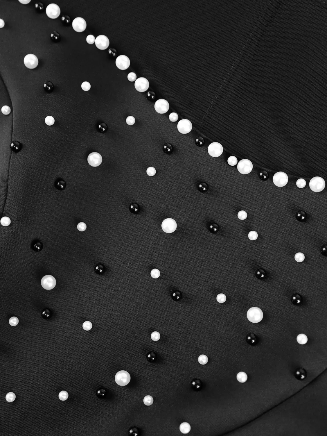 Women See-Through Mesh Beading Ruffle Edge Dress 16 Women See-Through Mesh Beading Ruffle Edge Dress - Image 14