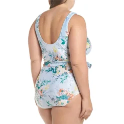 Plus Size Swimsuit Women's Floral Tie One Piece Bathing Suit -Plus Size Dresses Shop d54510a336397c95