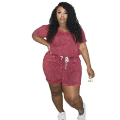 Plus Size Women Print Stretch Short Sleeve Top And Shorts Casual Two Piece Set 15 Plus Size Women Print Stretch Short Sleeve Top And Shorts Casual Two Piece Set -Plus Size Dresses Shop d585863891b09eb8