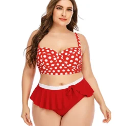 Women's Bikini Retro Polka Dot Sexy Push Up High Waist Fly Two Pieces Swimsuit -Plus Size Dresses Shop d6b7d64b1b4e6113