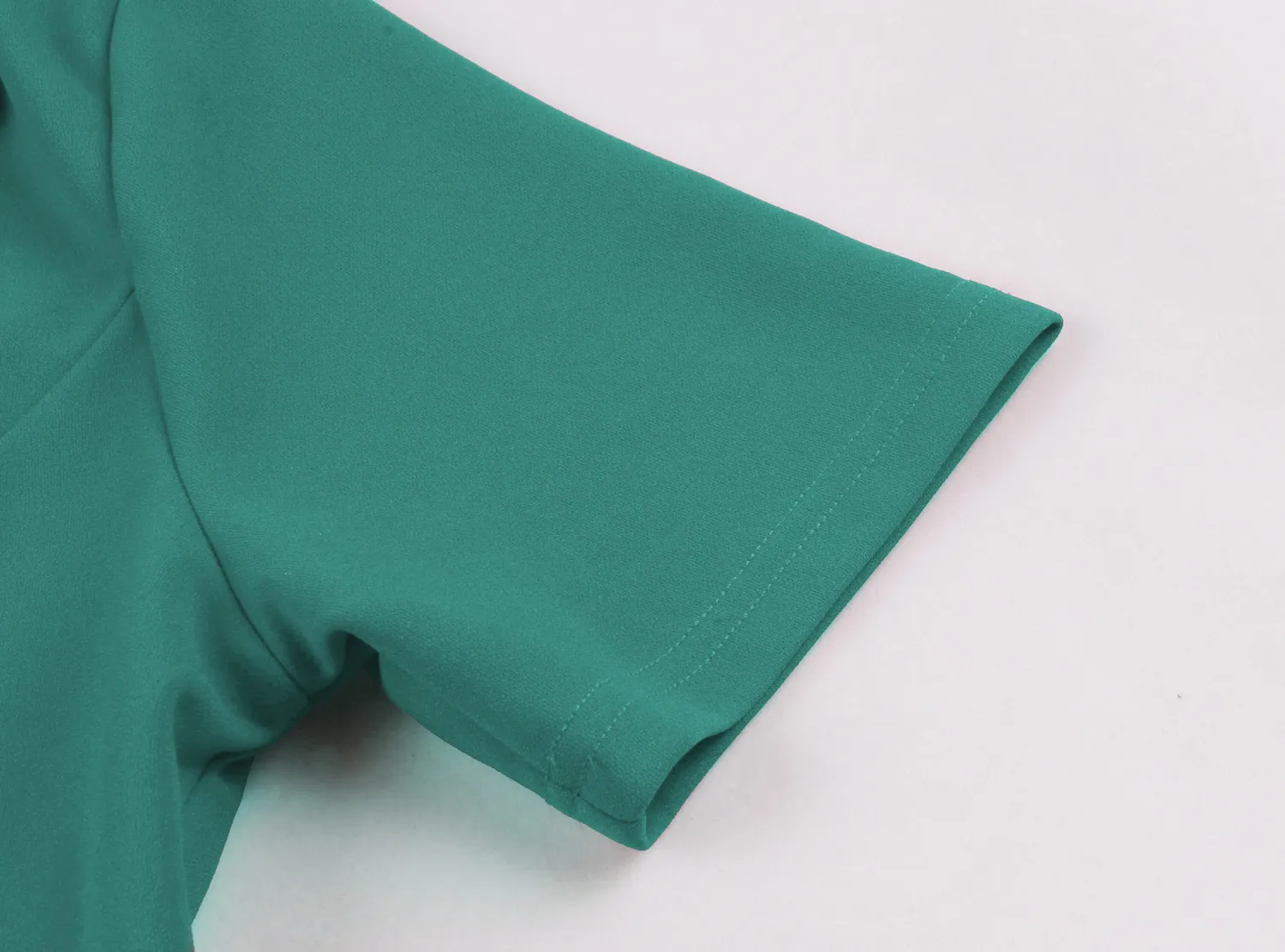 Plus Size Women Loose Turndown Collar Short Sleeve Button Dress 5 Plus Size Women Loose Turndown Collar Short Sleeve Button Dress - Image 3