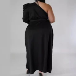 Summer Women Clothing Sexy Irregular Solid One Shoulder Sleeve Top -Plus Size Dresses Shop d76cfa4f788fe03a
