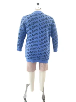 Plus Plus Size Women's Knitting Letter Ripped Sweater Maxi Sweater