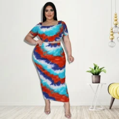 Plus Size Women's Autumn Polyester+Spandex Digital Printing Two-piece Set 20 Plus Size Women's Autumn Polyester+Spandex Digital Printing Two-piece Set -Plus Size Dresses Shop d9ffbb6e7e6d4867