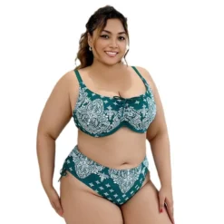 Women's Plus Size Retro Print Two Piece Bikini Swimsuit -Plus Size Dresses Shop db74cd4862a0e04b