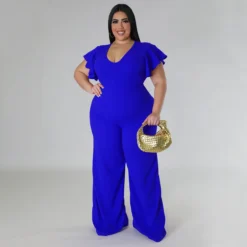 Plus Size Women's Multicolor Ruffle Pants Wide Leg Pants 22 Plus Size Women's Multicolor Ruffle Pants Wide Leg Pants -Plus Size Dresses Shop dc1e97362c702f25