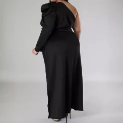 Summer Women Clothing Sexy Irregular Solid One Shoulder Sleeve Top -Plus Size Dresses Shop dc607ce14880e83f