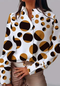 Plus Size Women Autumn And Winter Long Sleeve Loose Printed Maxi Shirt -Plus Size Dresses Shop dc80000d9f2ed3ca