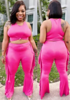 Fashion Women's Clothing Solid Color Tank Top Trousers Two-Piece Set 28 Fashion Women's Clothing Solid Color Tank Top Trousers Two-Piece Set -Plus Size Dresses Shop de1954c0a1f82b1f