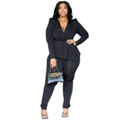 Africa Plus Size Women's Deep V Neck Long Sleeve Pencil Pant Set 36 Africa Plus Size Women's Deep V Neck Long Sleeve Pencil Pant Set -Plus Size Dresses Shop de2f895ce91d3acc