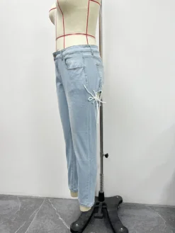 Women's Pants Sexy Baggy Plus Size Pants Casual Butt Hole Lace-Up Denim Pants -Plus Size Dresses Shop de384e325129ec80