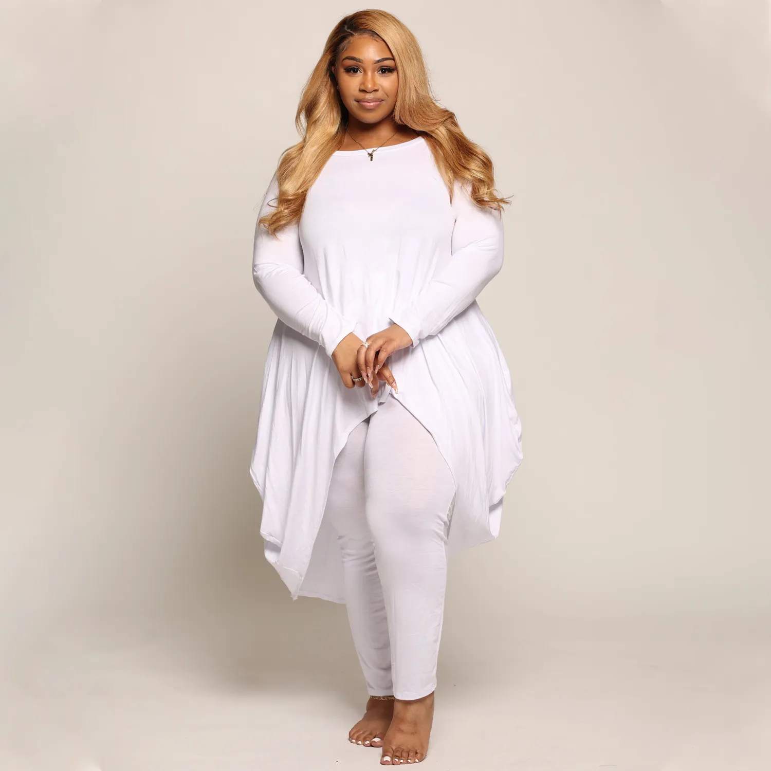 Women Fall/Winter Casual Irregular Long Sleeve Top+ Pants Two Piece Set 8 Women Fall/Winter Casual Irregular Long Sleeve Top+ Pants Two Piece Set - Image 6