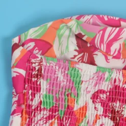 Sexy Strapless Print Plus Size Elasticized Wide Leg Pleated Plus Size Jumpsuit -Plus Size Dresses Shop de97a50901cfc671