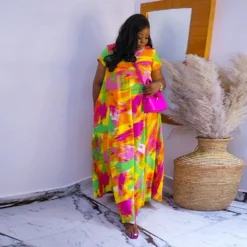 Sexy Printed Plus Size Print V Neck Loose Dress 17 Sexy Printed Plus Size Print V Neck Loose Dress -Plus Size Dresses Shop dea5f783bd372eef