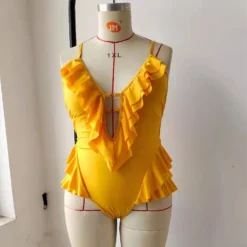 Plus Size Women Solid Skirt Backless One Piece Swimwear -Plus Size Dresses Shop dee4380eb55f178c