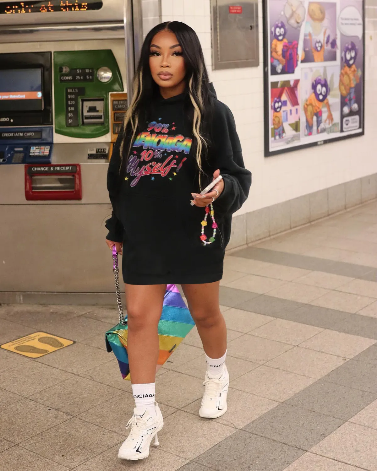 Plus Size Women Casual Loose Print Hoodie Dress 5 Plus Size Women Casual Loose Print Hoodie Dress - Image 3