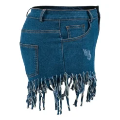 Plus Size Women's Denim Fringed Shorts -Plus Size Dresses Shop e02ac235cf8c1566