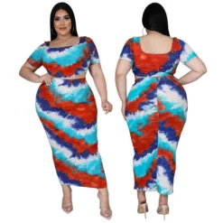Plus Size Women's Autumn Polyester+Spandex Digital Printing Two-piece Set 17 Plus Size Women's Autumn Polyester+Spandex Digital Printing Two-piece Set -Plus Size Dresses Shop e0c3f9d5499727a0