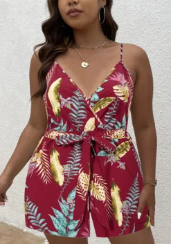 Plus Size Women's Slim Waist Strap Rompers Jumpsuit -Plus Size Dresses Shop e2a674ae8fe1edb3