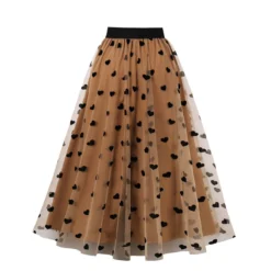 Plus Size Retro Tutu Skirt Elastic High Waist Mesh Skirt Mid-Length Printed Skirt -Plus Size Dresses Shop e36baec3b394cab0