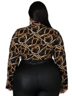 Plus Size Women Leopard Tie Shirt -Plus Size Dresses Shop e5ec01cf3083053e