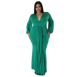 Fall Fashion Plus Size Women's Sexy Nightclub Dress Irregular V-Neck Dress -Plus Size Dresses Shop e71d1c4f433d314a