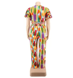 Plus Size Women's Spring Short Sleeve Top And Pants Set -Plus Size Dresses Shop e8ec4cfadf12b9a4