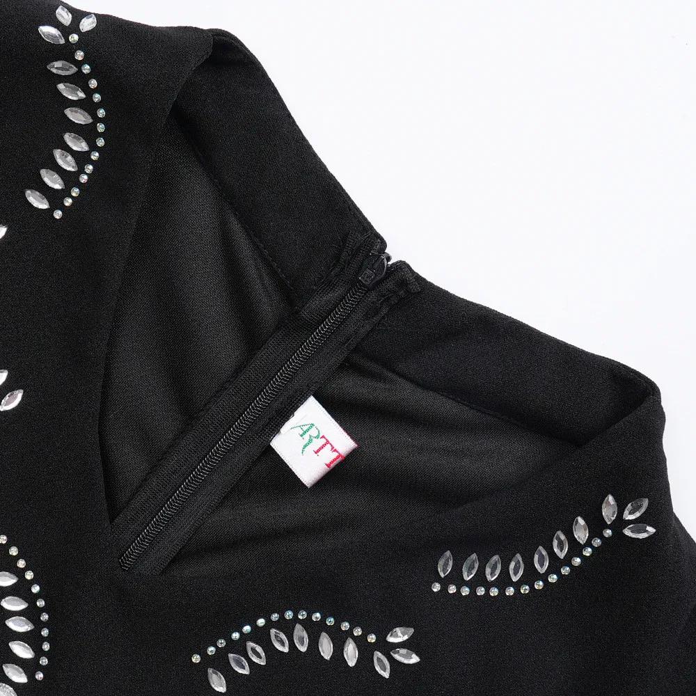 Africa Plus Size Women's Beaded V-Neck Bodycon Chic Elegant Dress 6 Africa Plus Size Women's Beaded V-Neck Bodycon Chic Elegant Dress - Image 4