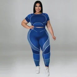 Plus Size Women's Sports Tight Fitting Yoga Two Piece Pants Set 39 Plus Size Women's Sports Tight Fitting Yoga Two Piece Pants Set -Plus Size Dresses Shop eb6600462cc3aba0